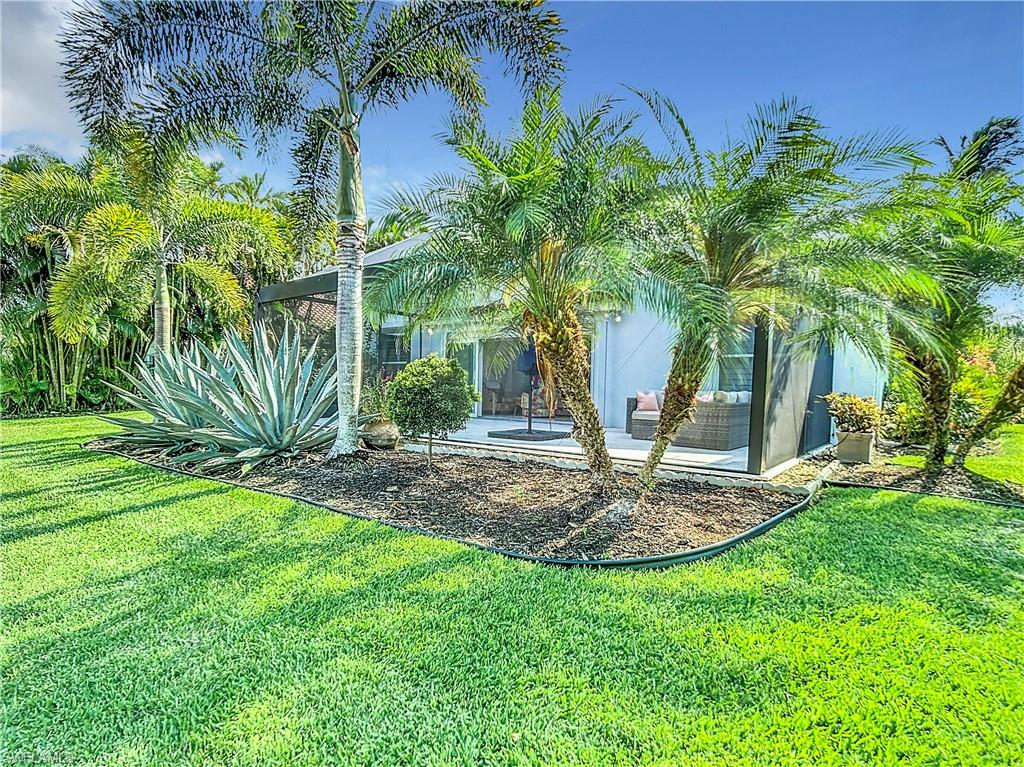 Back yard with lake view
