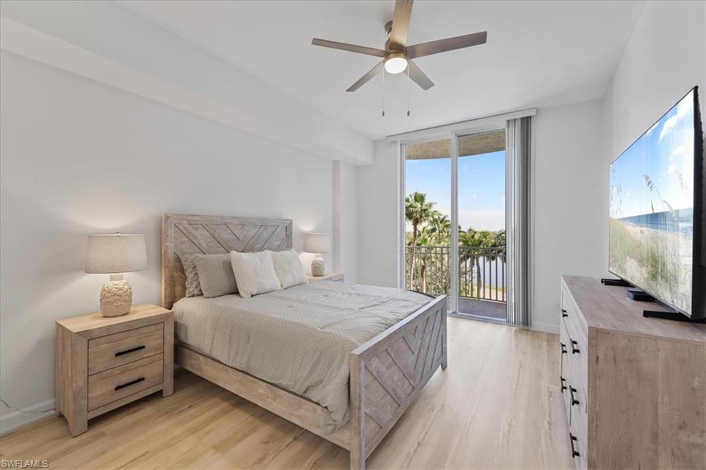 Guest bedroom with a balcony