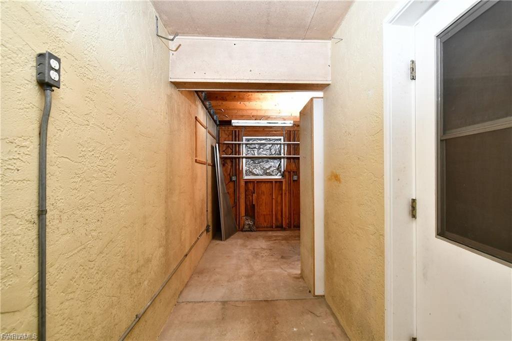 Storage closet- access from laundry room inside or from carport outside
