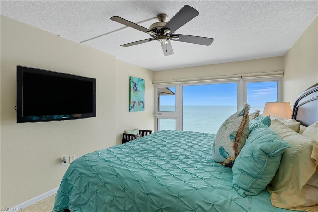 Expansive window framing the ocean