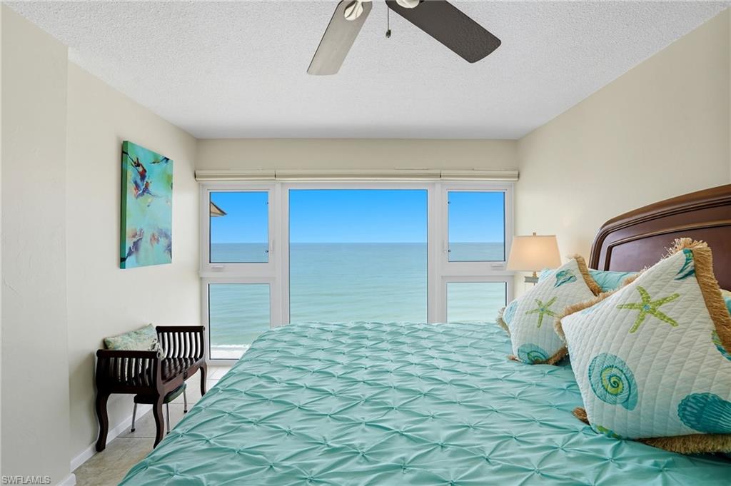 Expansive window wall overlooking the ocean