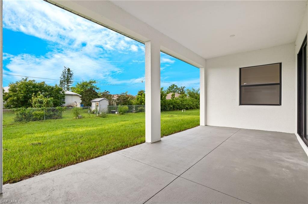 Extended lanai with outdoor kitchen hookup