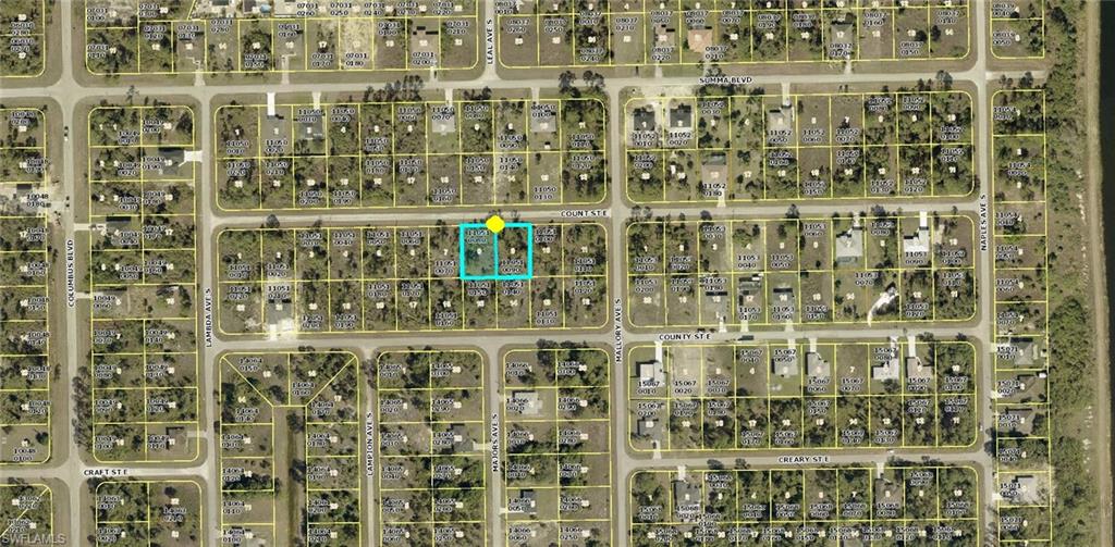 Map / location with property parcel outlined