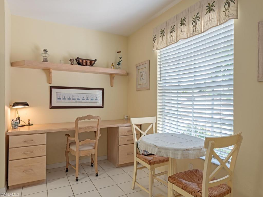 Desk in  breakfast nook