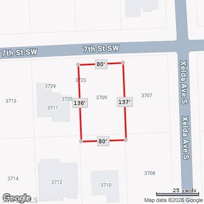 Property Survey. Displaying the boundaries and dimensions of the property