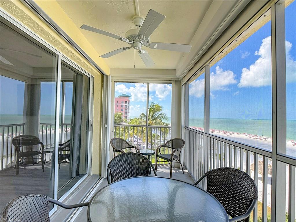Beachfront balcony