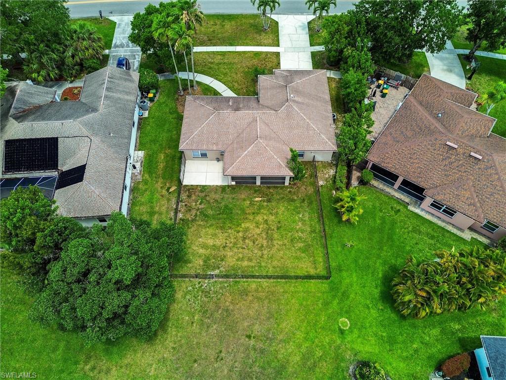 fenced in back yard