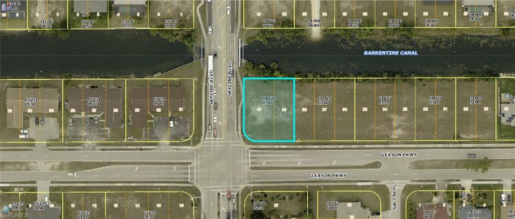 Aerial Plat Map. Displaying the property's location relative to surrounding parcels and waterways