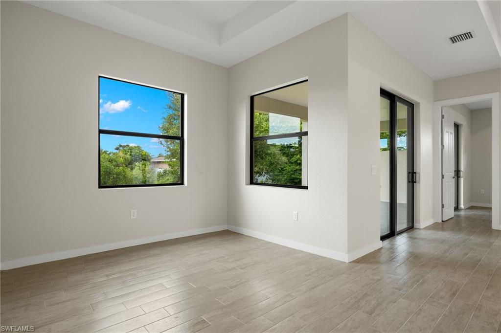 Flooring upgraded to premium, color-matched Luxury Vinyl Plank [LVP].