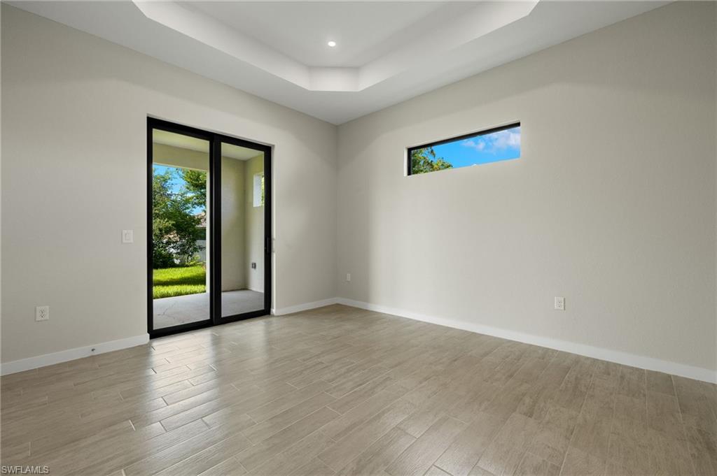 Flooring upgraded to premium, color-matched Luxury Vinyl Plank [LVP].