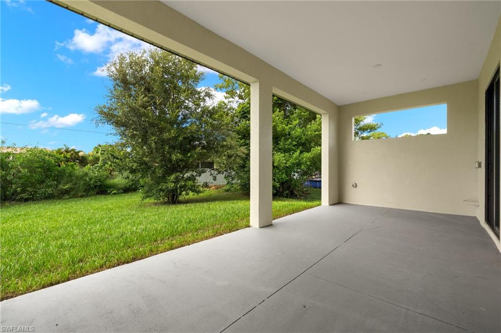 Extended lanai with outdoor kitchen hookup