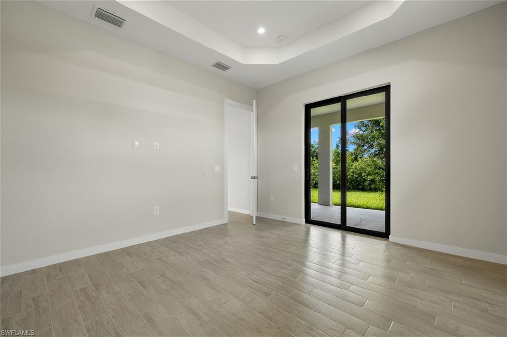 Flooring upgraded to premium, color-matched Luxury Vinyl Plank [LVP].