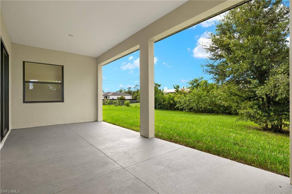 Extended lanai with outdoor kitchen hookup