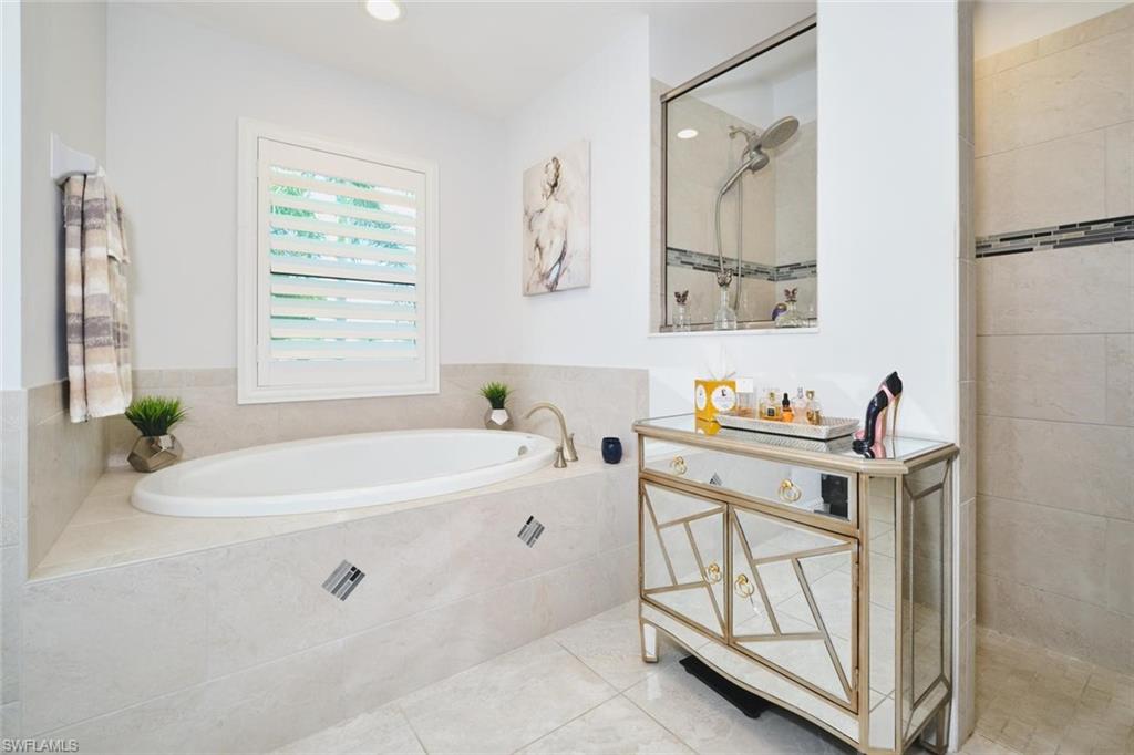 Soaking tub with a tiled surround