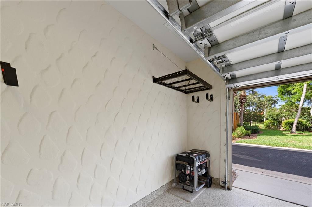NEW DEDICATED GENERATOR OUTLET (2024), NEW HEAVY DUTY EPOXY FLOOR (2024), NEW HANGING STORAGE SHELVES (2021), NEW GENERATOR (2016)