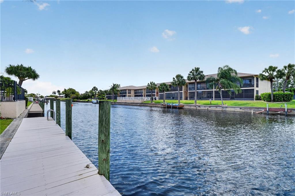 Private dock with a metal ladder providing direct water access