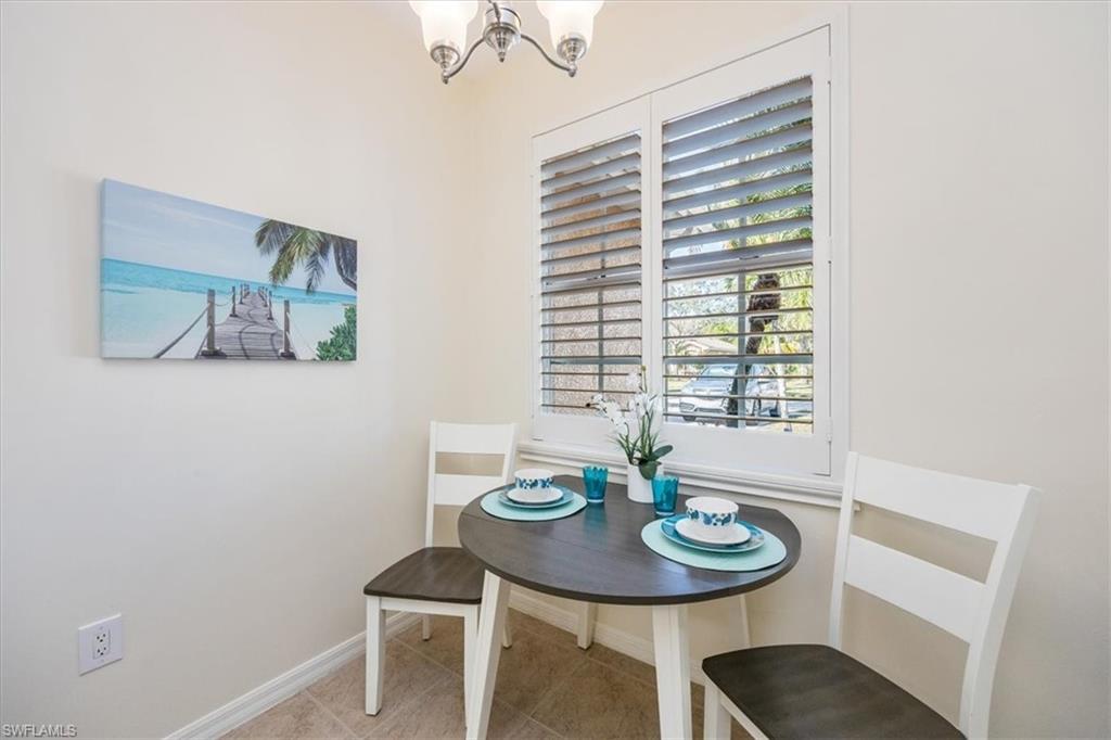 Eat in Kitchen Area w/Plantation shutters