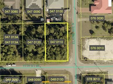 Aerial Parcel Map. Displaying property boundaries and identification numbers for the property