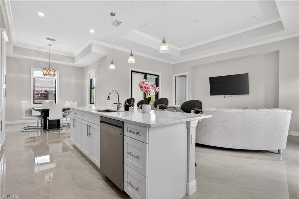 The DINING AREA overlooks the backyard and creates the perfect setting for everyday living or hosting guests.