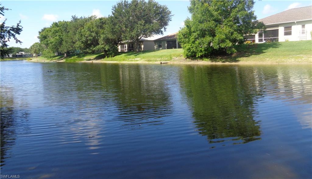 Lake view from the property's back yard