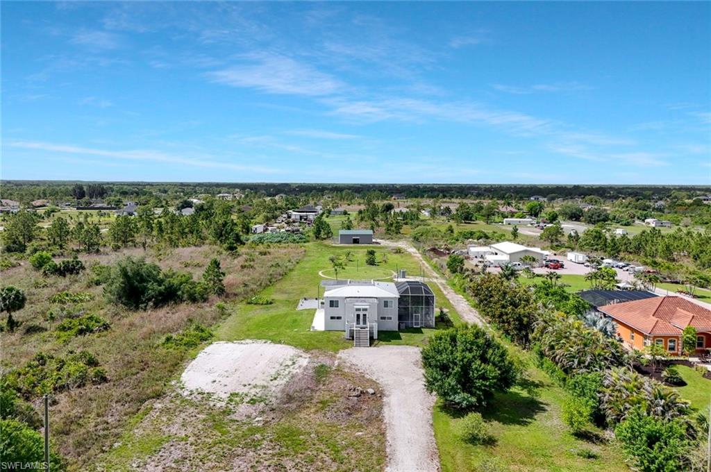 Aerial of front of home