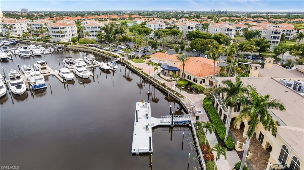 Aerial views showcase the fuel dock within the marina, highlighting its convenient layout and seamless access for vessels. This fuel dock is open to the public.