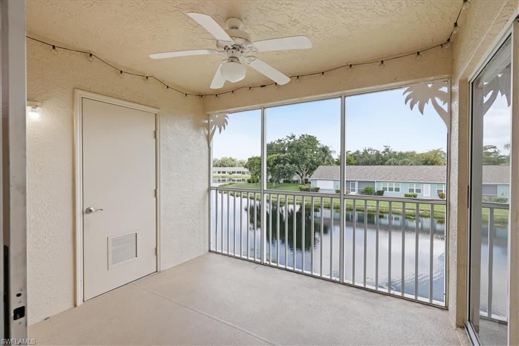 Screened lanai with storage room
