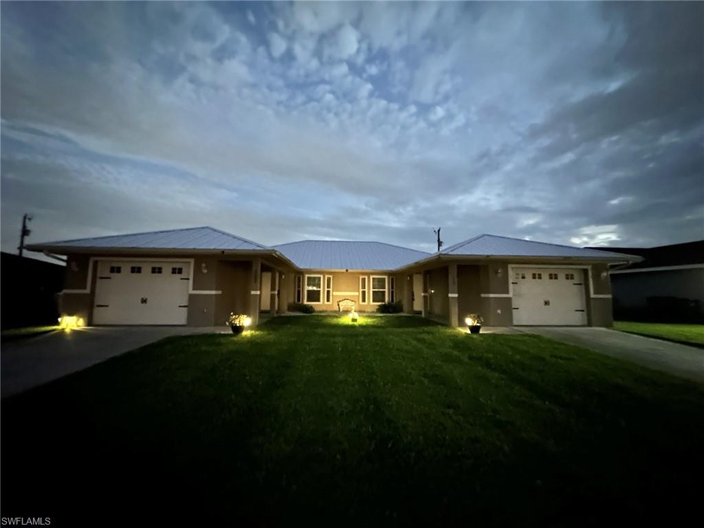 Night view with solar lights