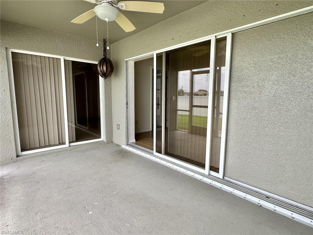 2306 view of screened lanai under truss with pocketed sliders from greatroom and primary ensuite