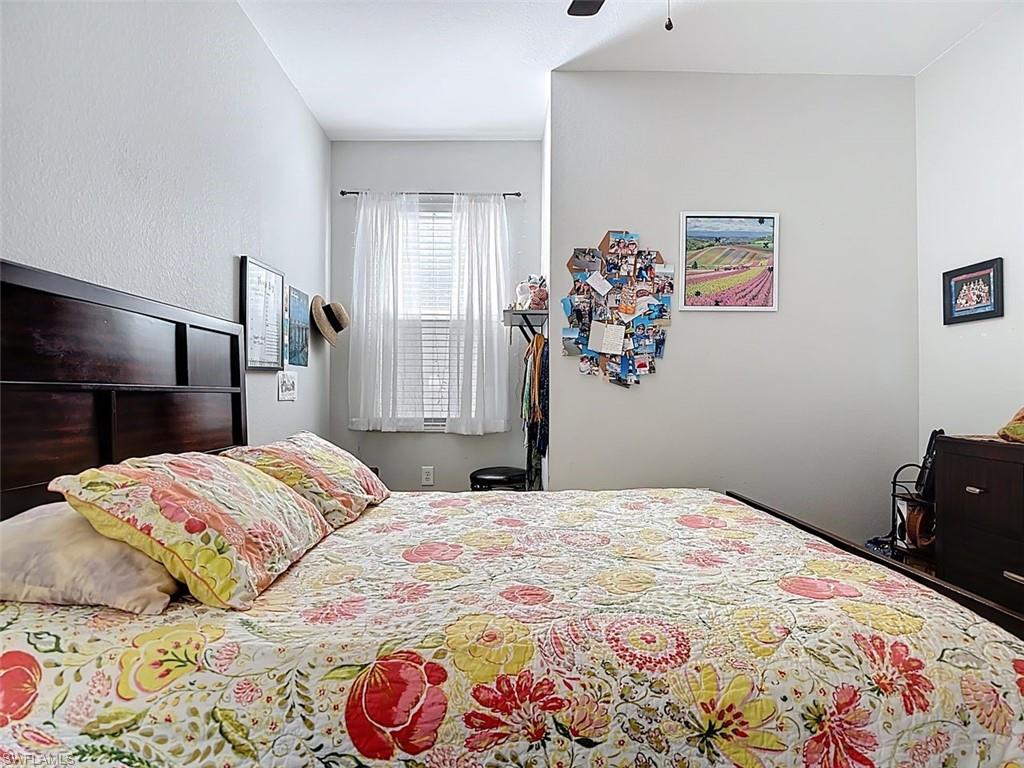 Bedroom with a ceiling fan