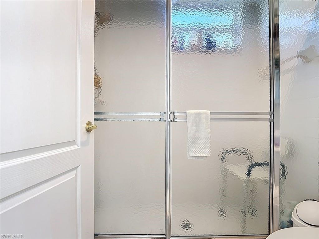 Bathroom with a shower stall