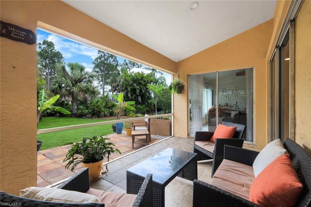 This lanai is the perfect spot to enjoy your morning coffee or evening cocktail.