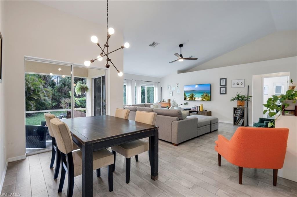 Dining room is open to living area.