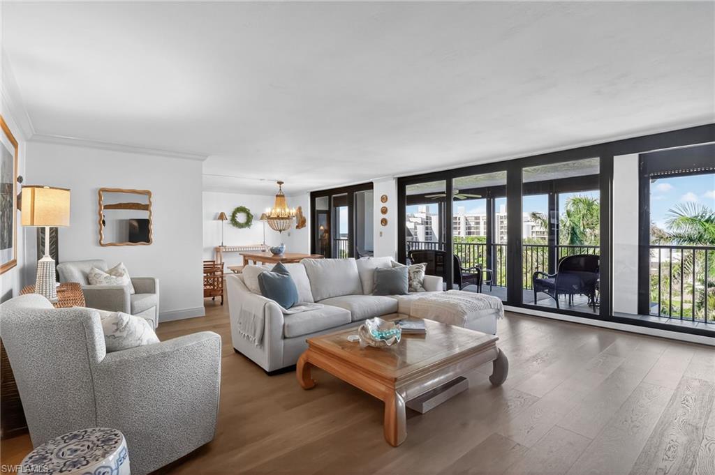 Great room featuring new wood finished floors, and plenty of natural light