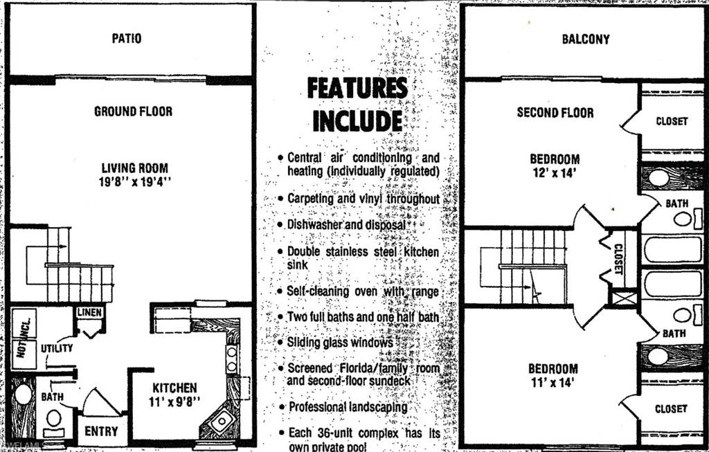 Original floor plan from developers brochure