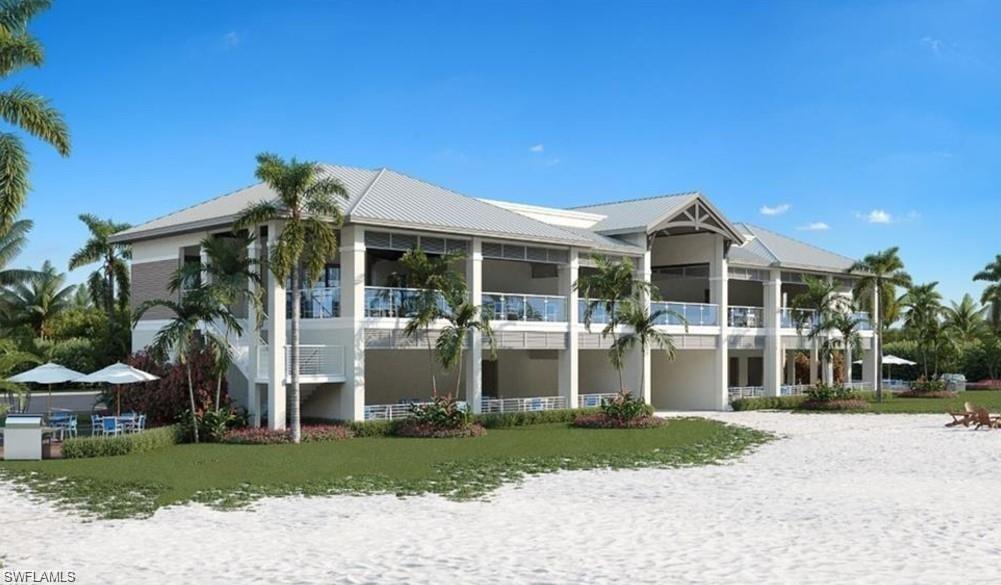 Rear view of beach club.