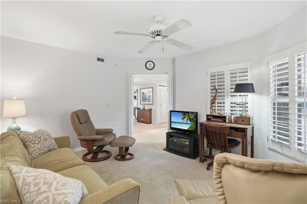 Den is ideally located, away from the main living area.