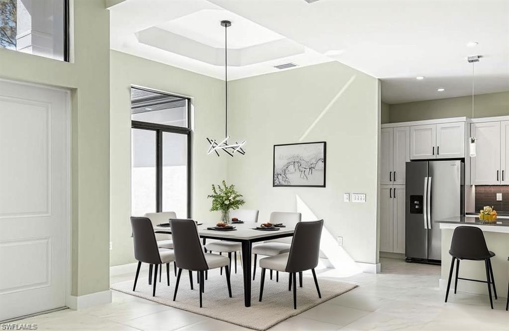 Virtually Staged Dining Area