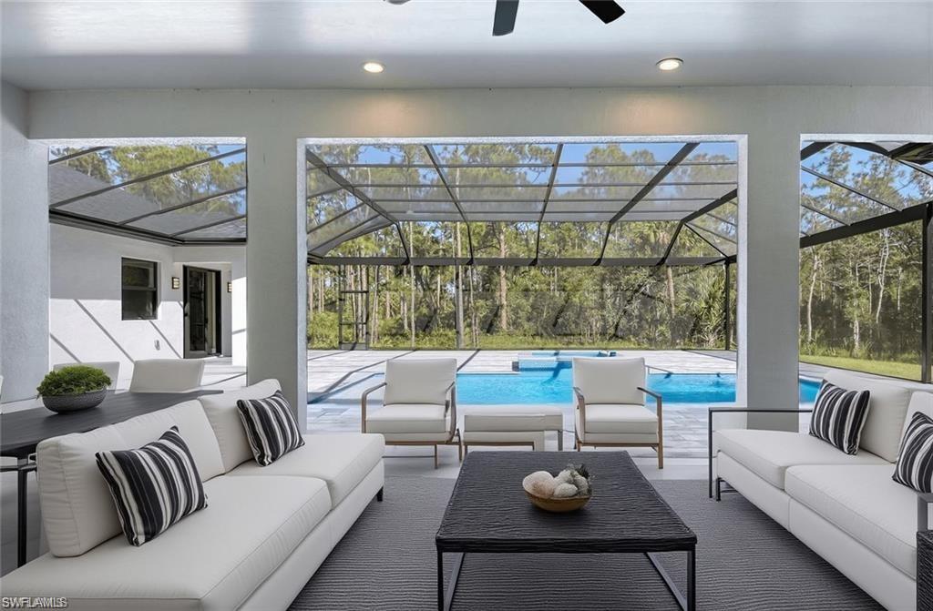 Virtually Staged covered Lanai