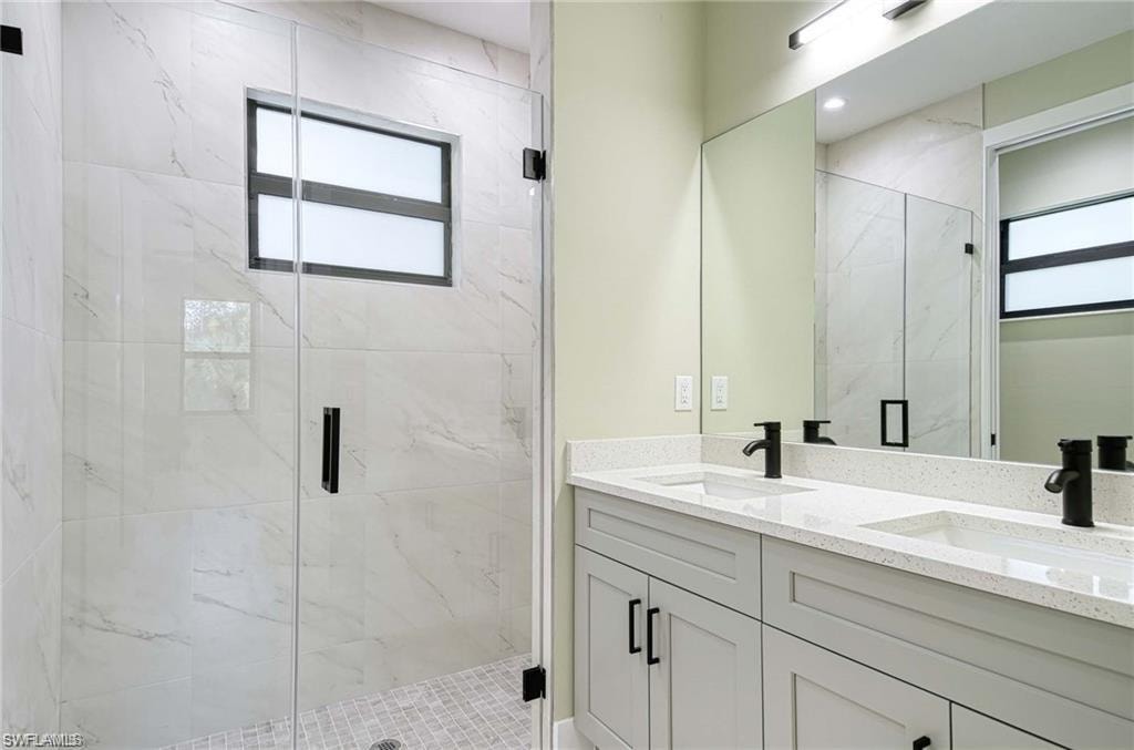 Master Bathroom with walk-in closets in the Guest House