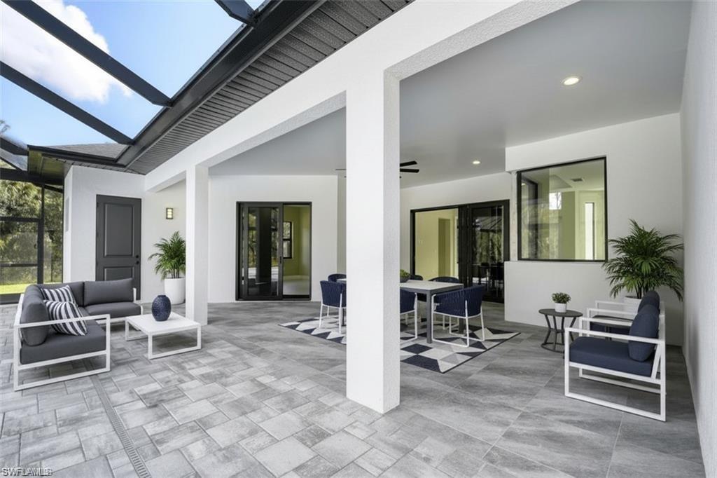 Virtually Staged covered Lanai