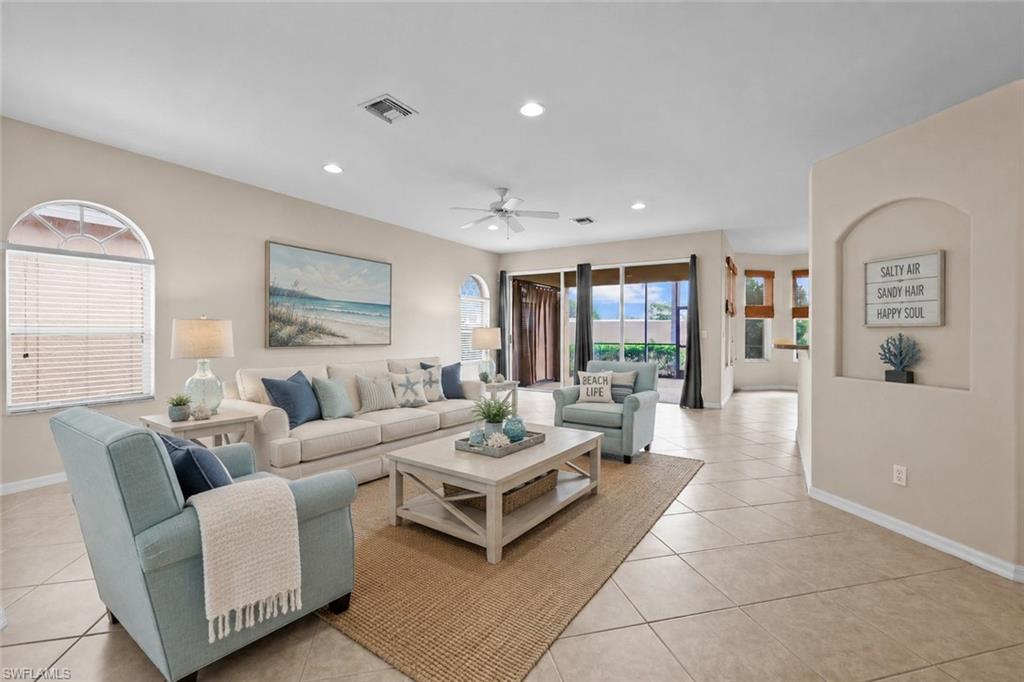Virtually staged Living Room