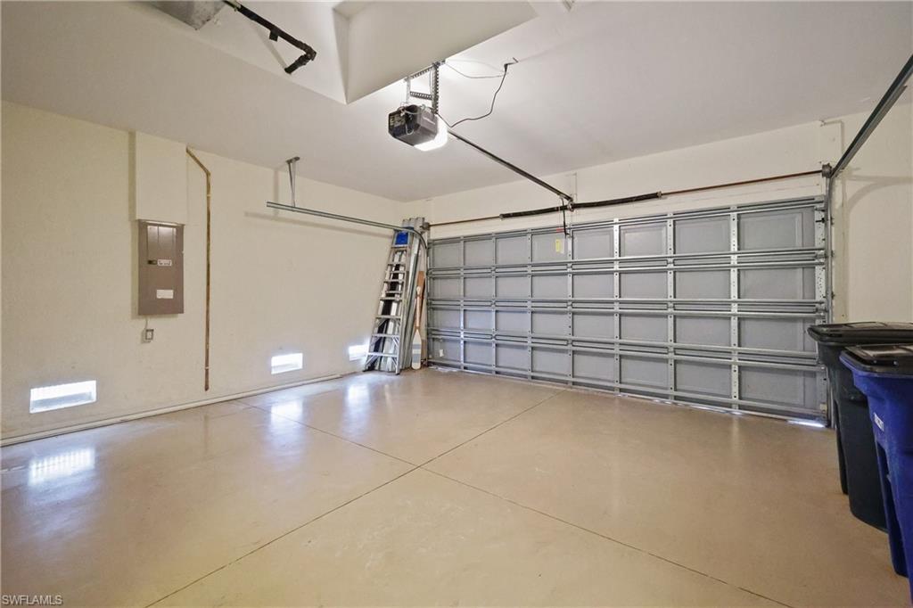 Garage with electric garage door opener