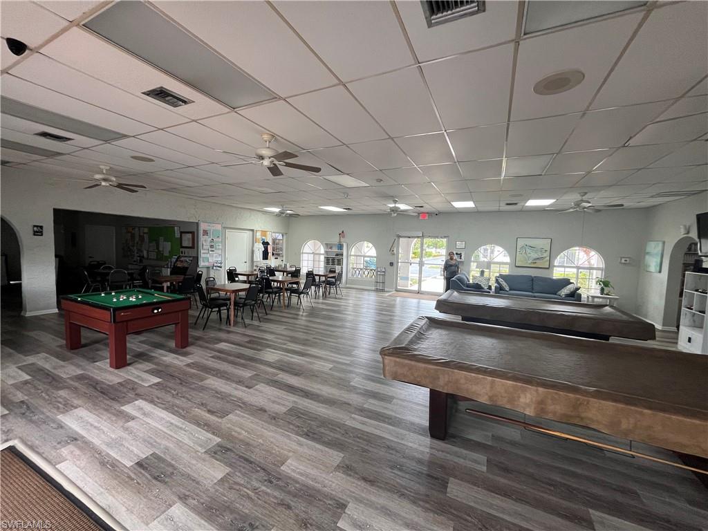 Clubhouse with pool tables and game room