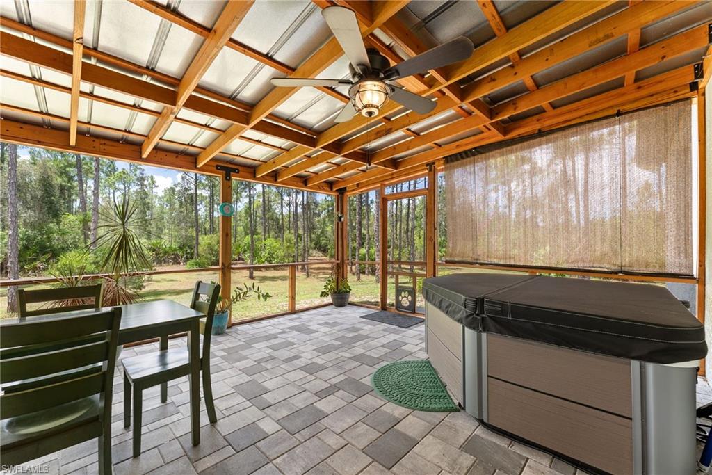 Screen Lanai with pavers and metal roof