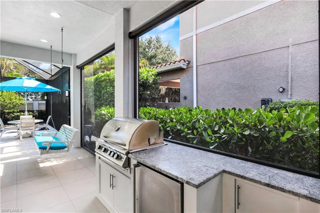 Built in outdoor kitchen.