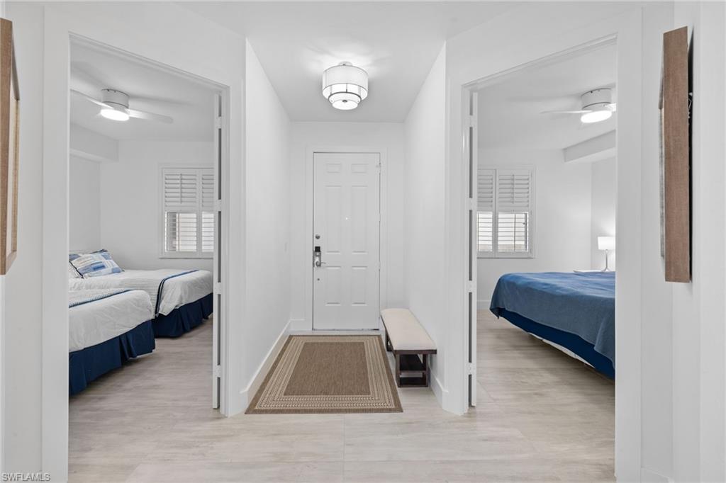 3 generously sized bedrooms, 3 full bathrooms, HIGH CEILINGS, a desirable SPLIT-BEDROOM LAYOUT ideal for entertaining and privacy