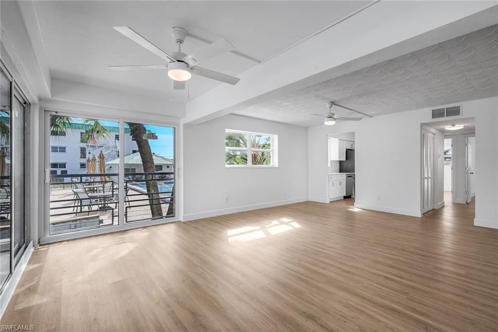 Kitchen is conveniently located just off the dining area.