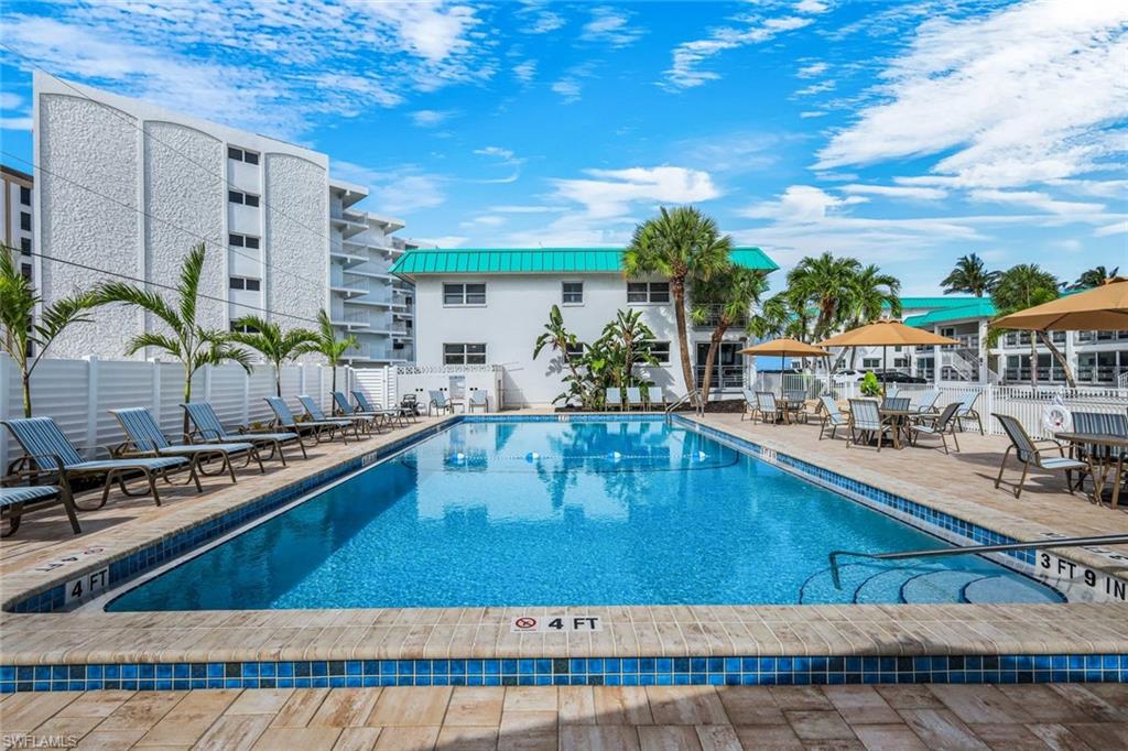 Pool and beach are just steps away from one another.