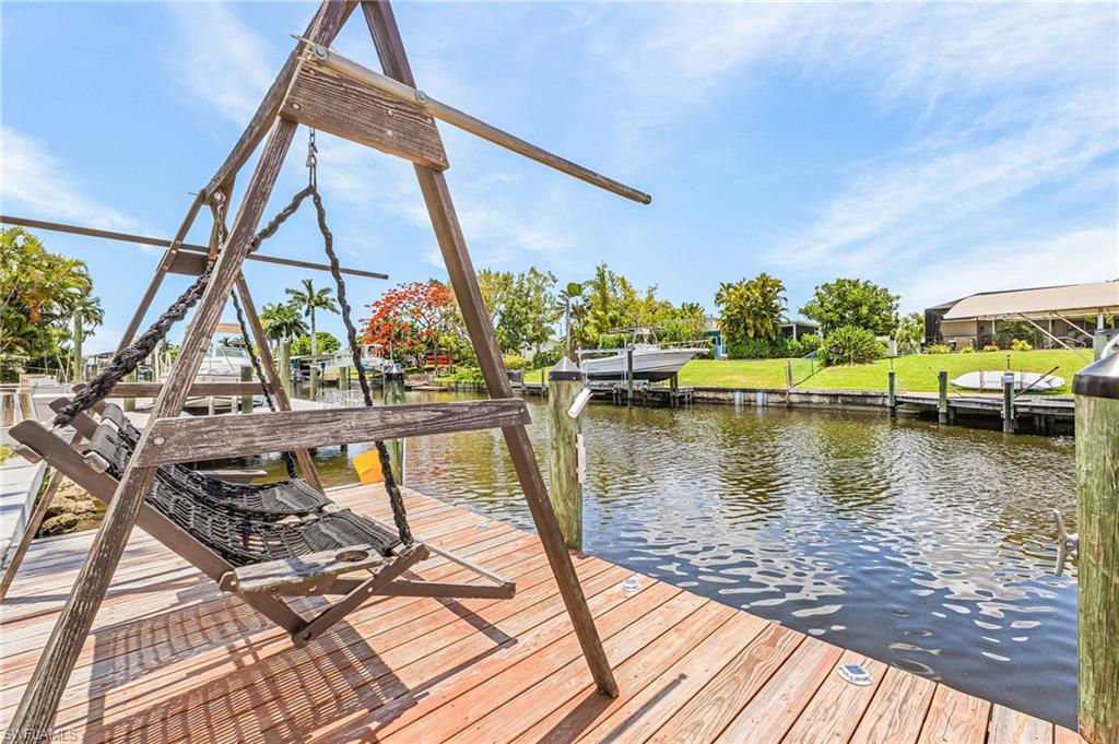Wood dock for watching the sunset or fishing